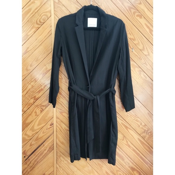 Samsoe Samsoe Black Kaya Trench Coat jacket - Picture 4 of 13